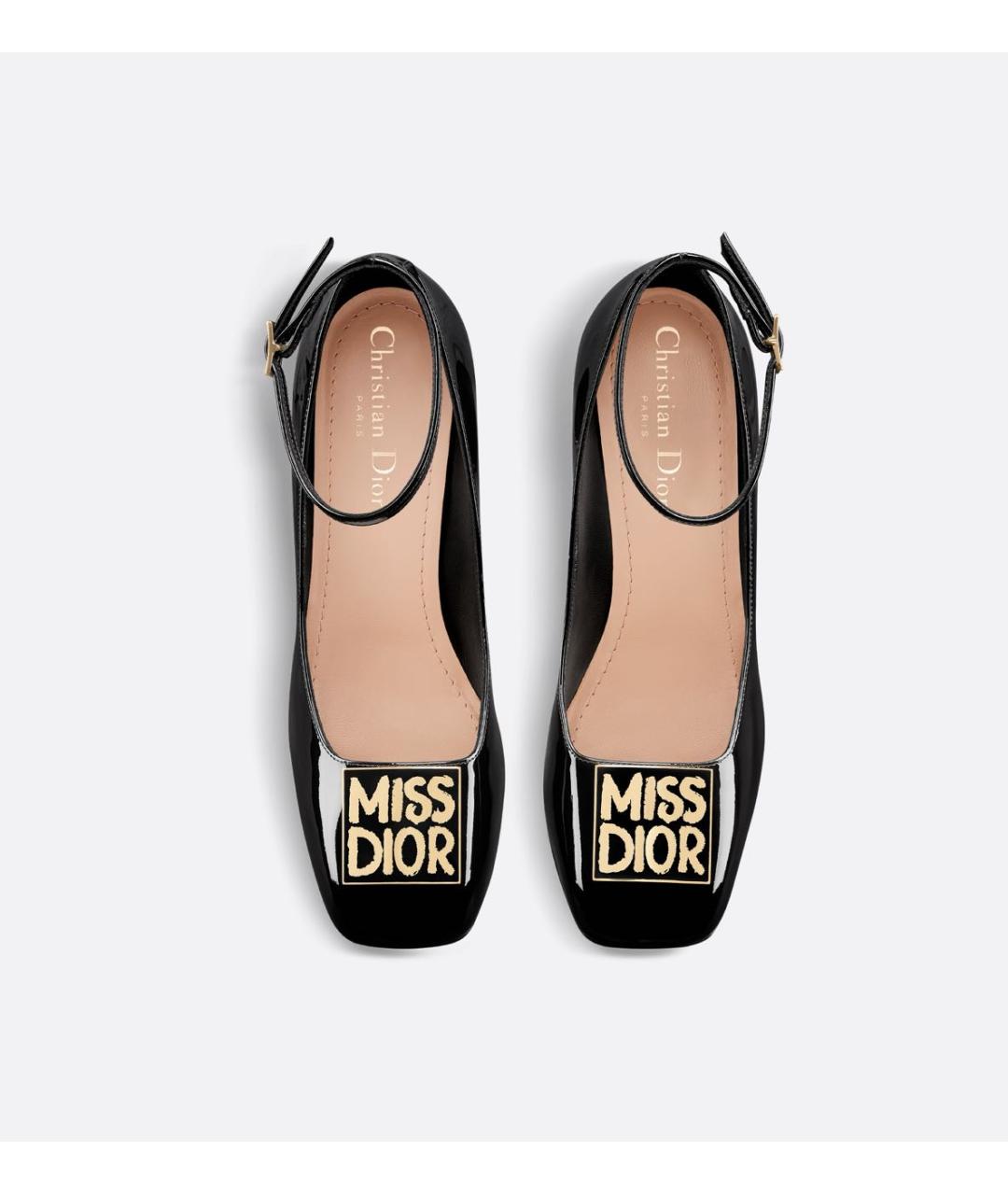 CHRISTIAN DIOR Черные туфли из лакированной кожи, фото 4