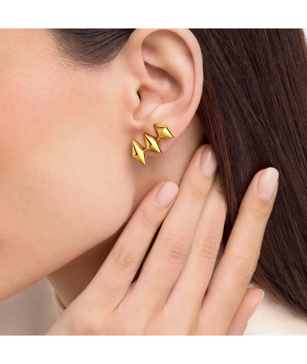 BVLGARI Золотые серьги из желтого золота, фото 3