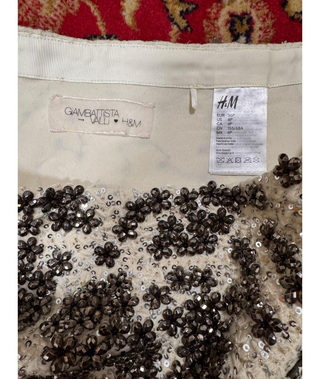 GIAMBATTISTA VALLI Белая хлопковая юбка мини, фото 2