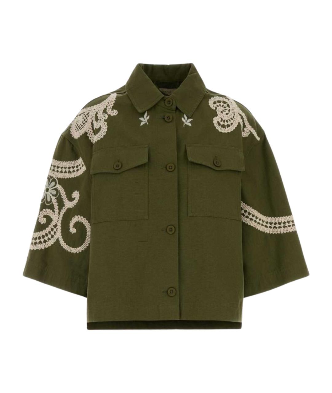 WEEKEND MAX MARA Зеленая хлопковая рубашка, фото 1