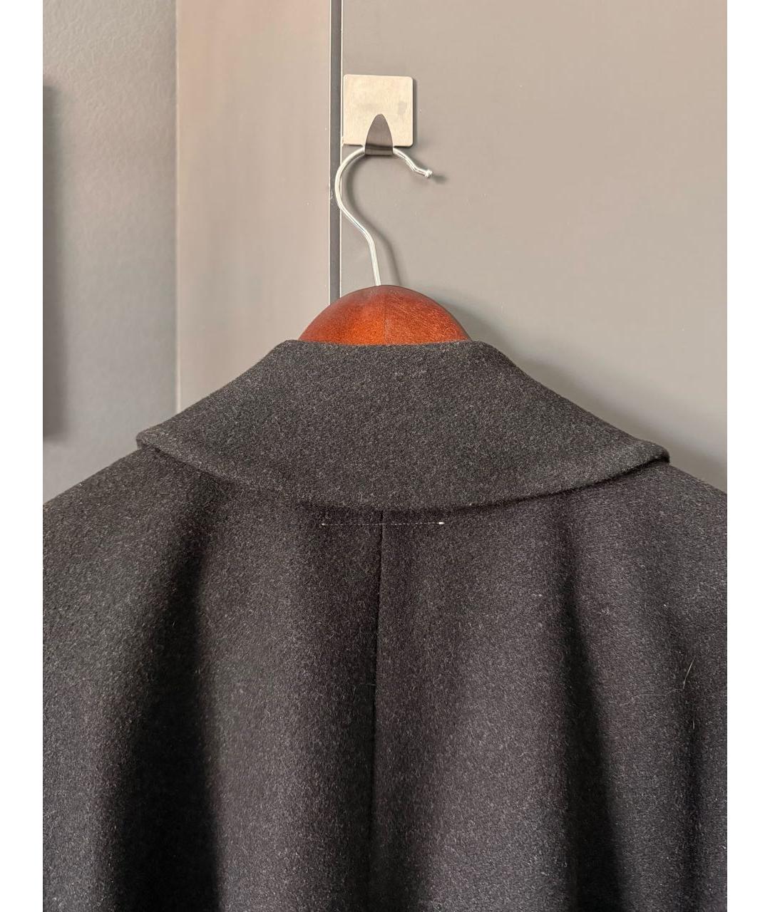 MM6 MAISON MARGIELA Черное шерстяное пальто, фото 8