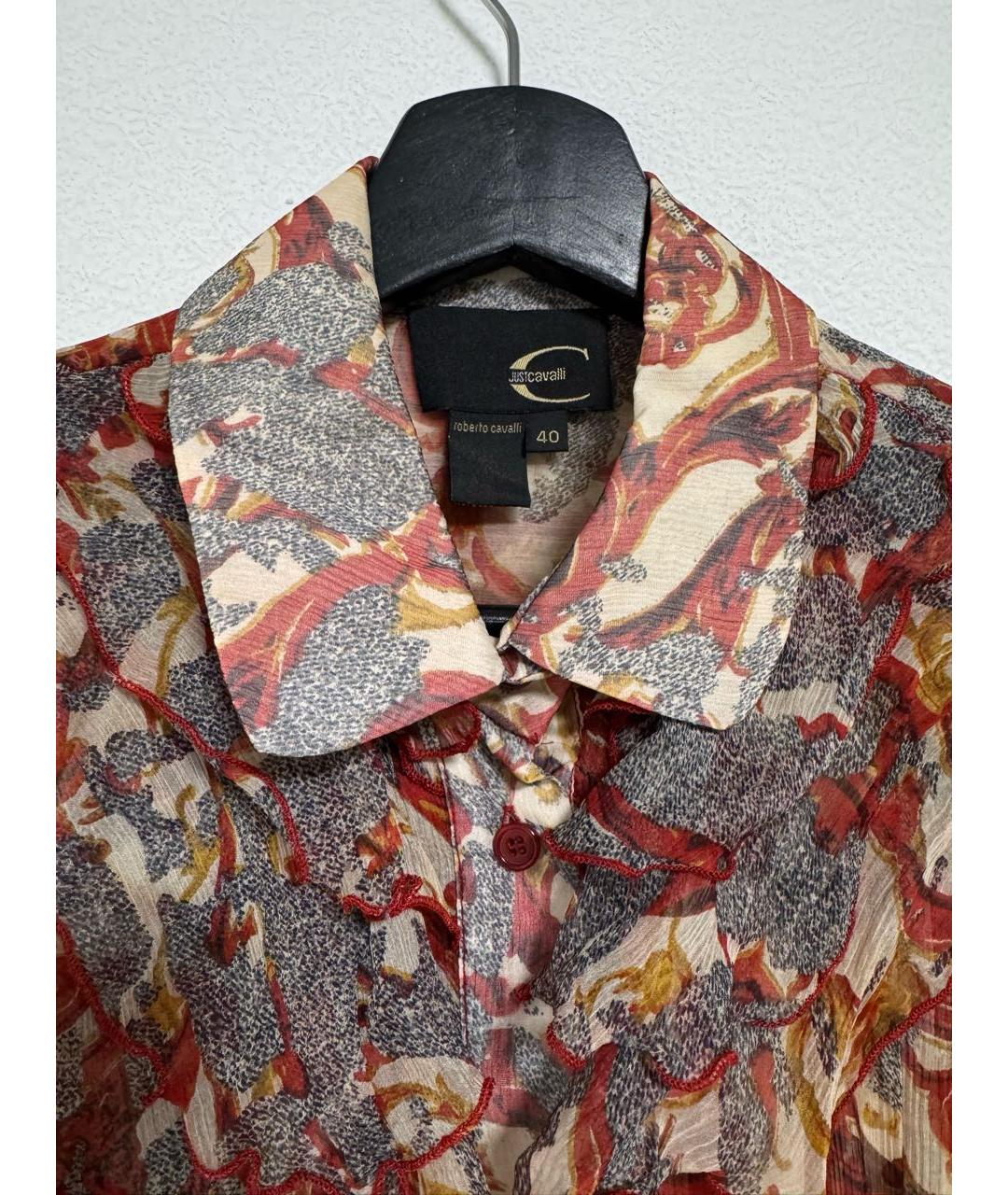 JUST CAVALLI Мульти шелковая блузы, фото 3