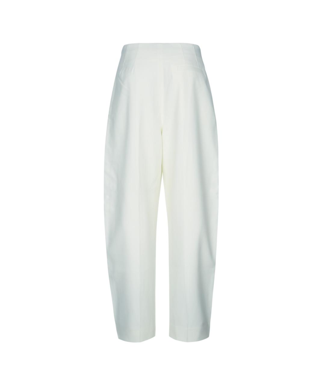 JACQUEMUS Белые хлопковые повседневные брюки, фото 2