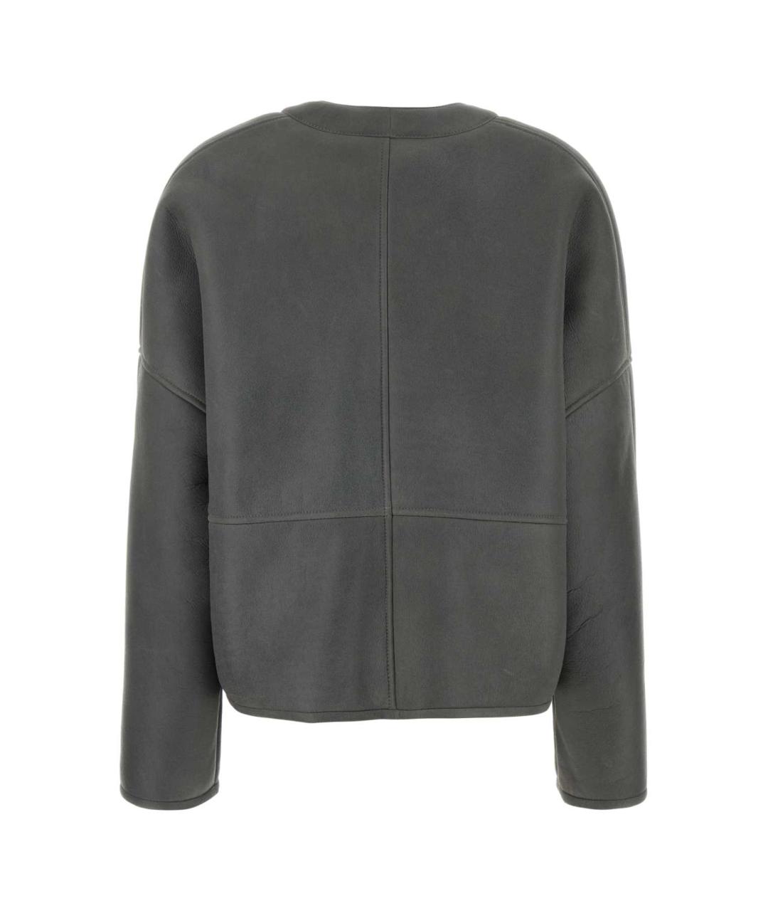 LOEWE Серая кожаная куртка, фото 2