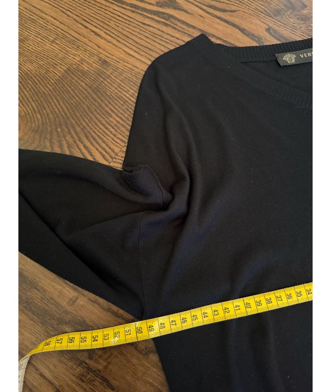 VERSACE Черный вискозный джемпер / свитер, фото 6