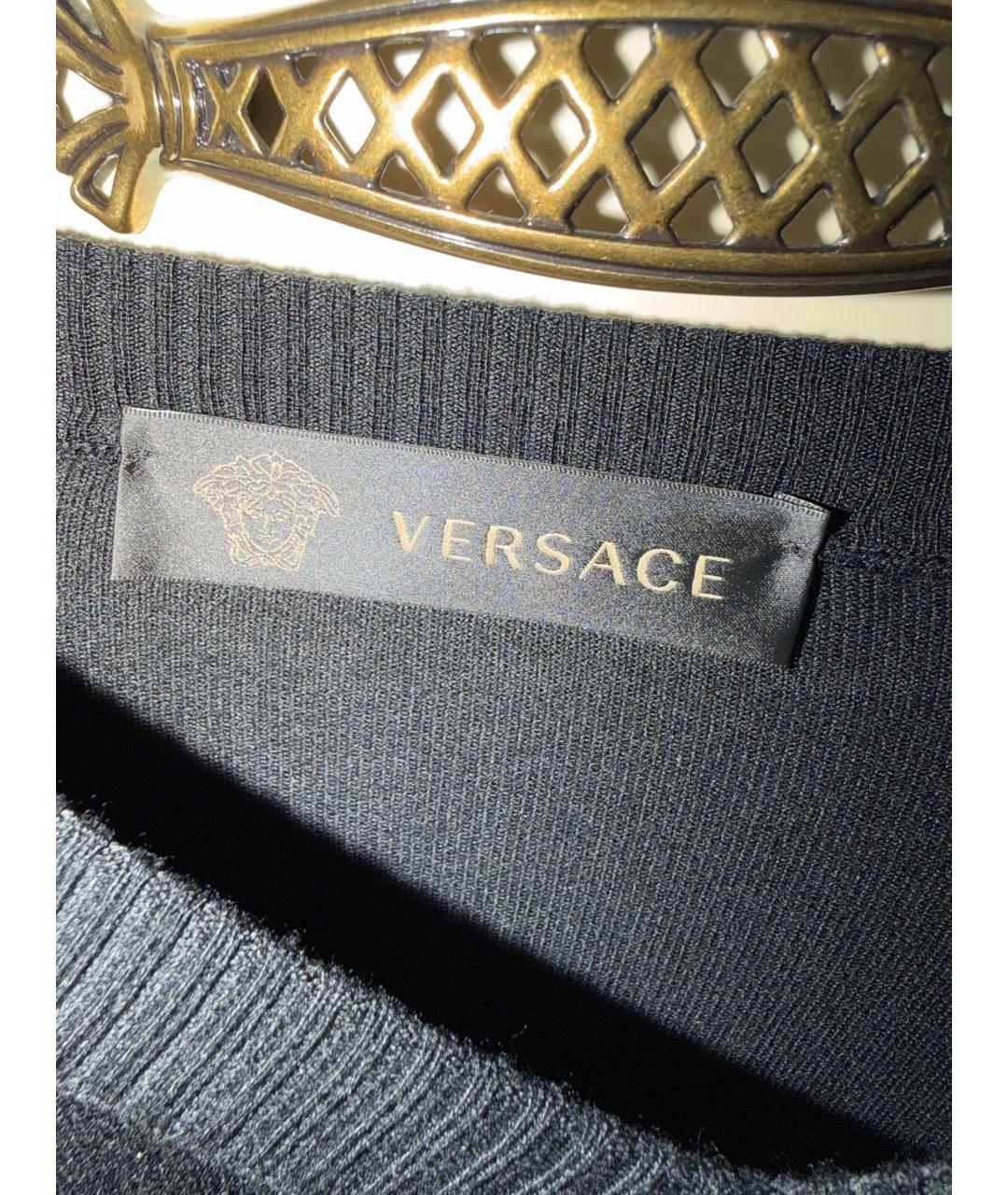VERSACE Черный вискозный джемпер / свитер, фото 3