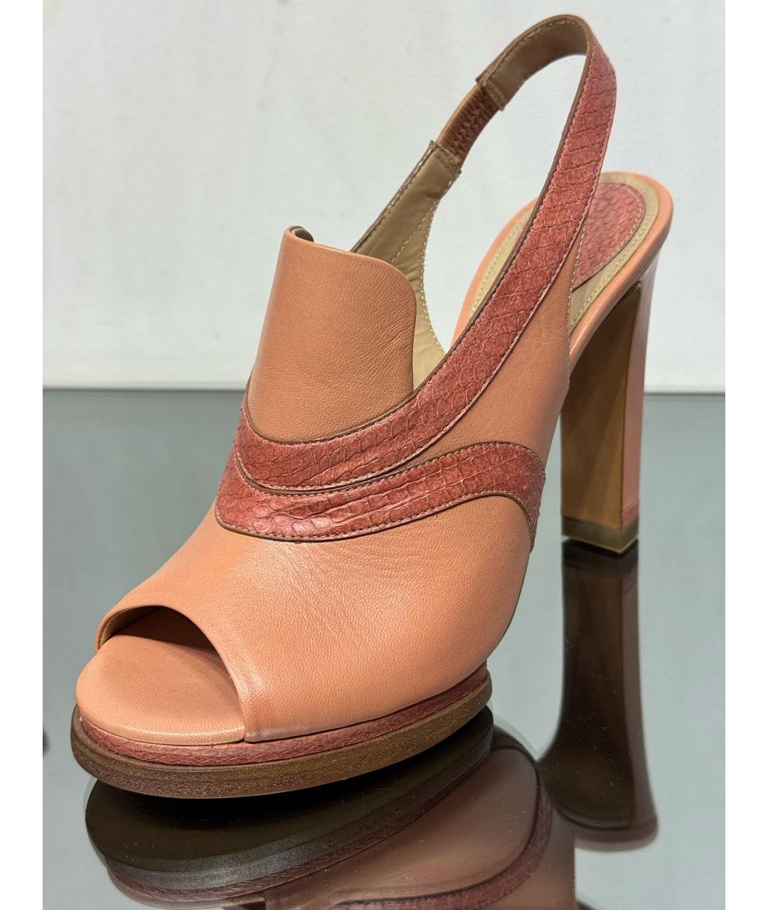 CHLOE Розовые кожаные босоножки, фото 3