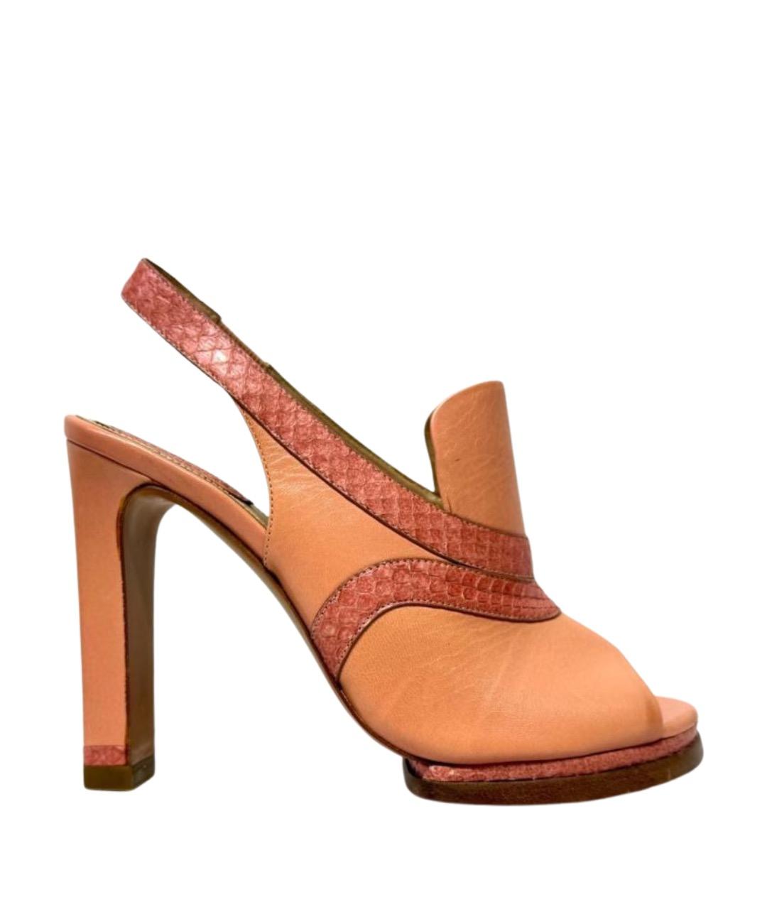 CHLOE Розовые кожаные босоножки, фото 1