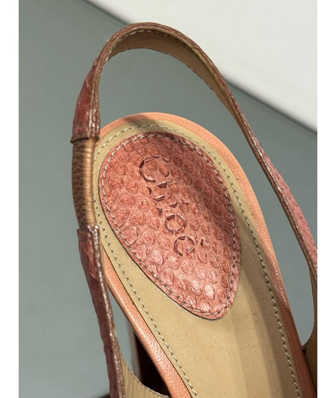 CHLOE Розовые кожаные босоножки, фото 7