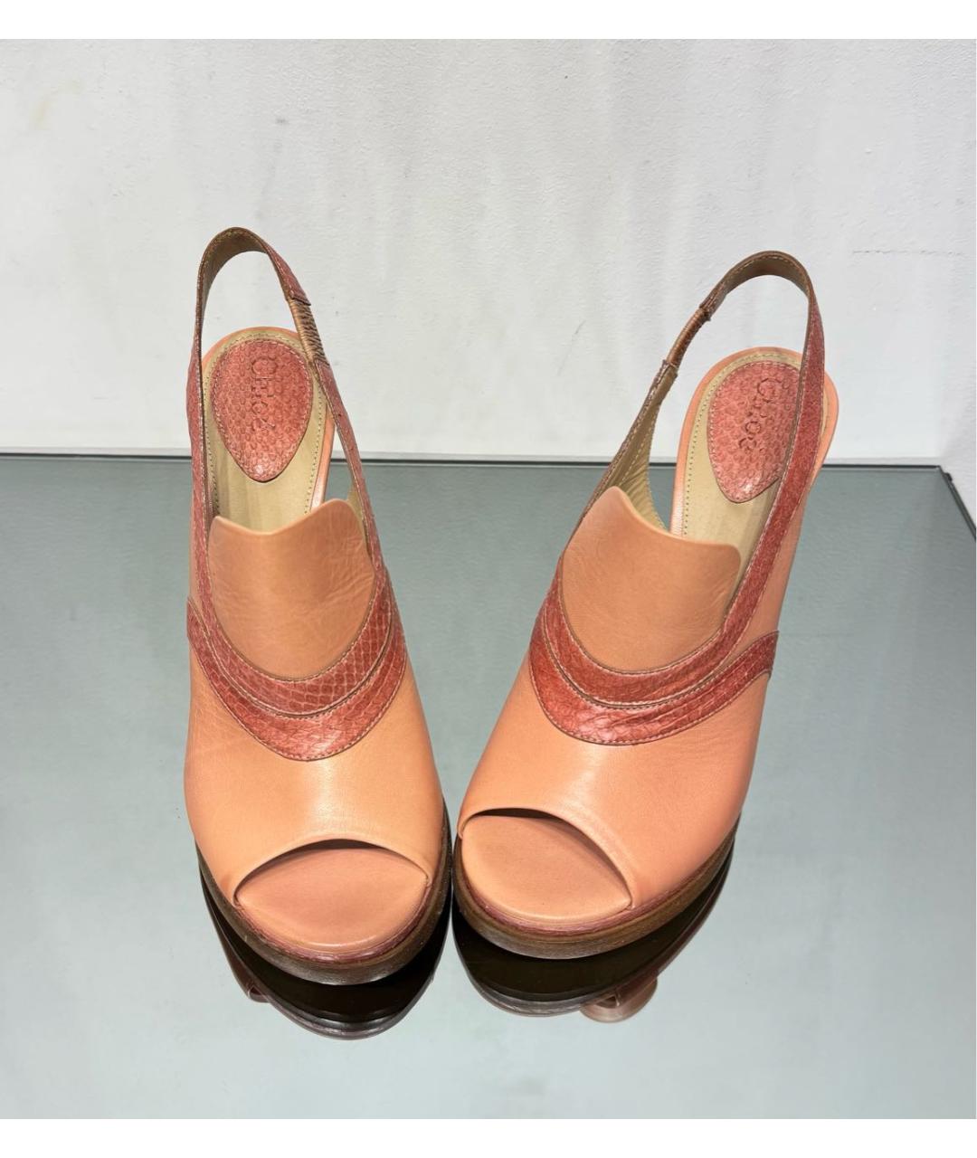 CHLOE Розовые кожаные босоножки, фото 2