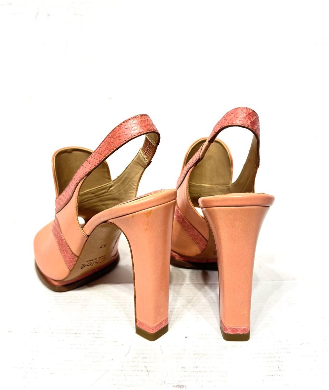 CHLOE Розовые кожаные босоножки, фото 4