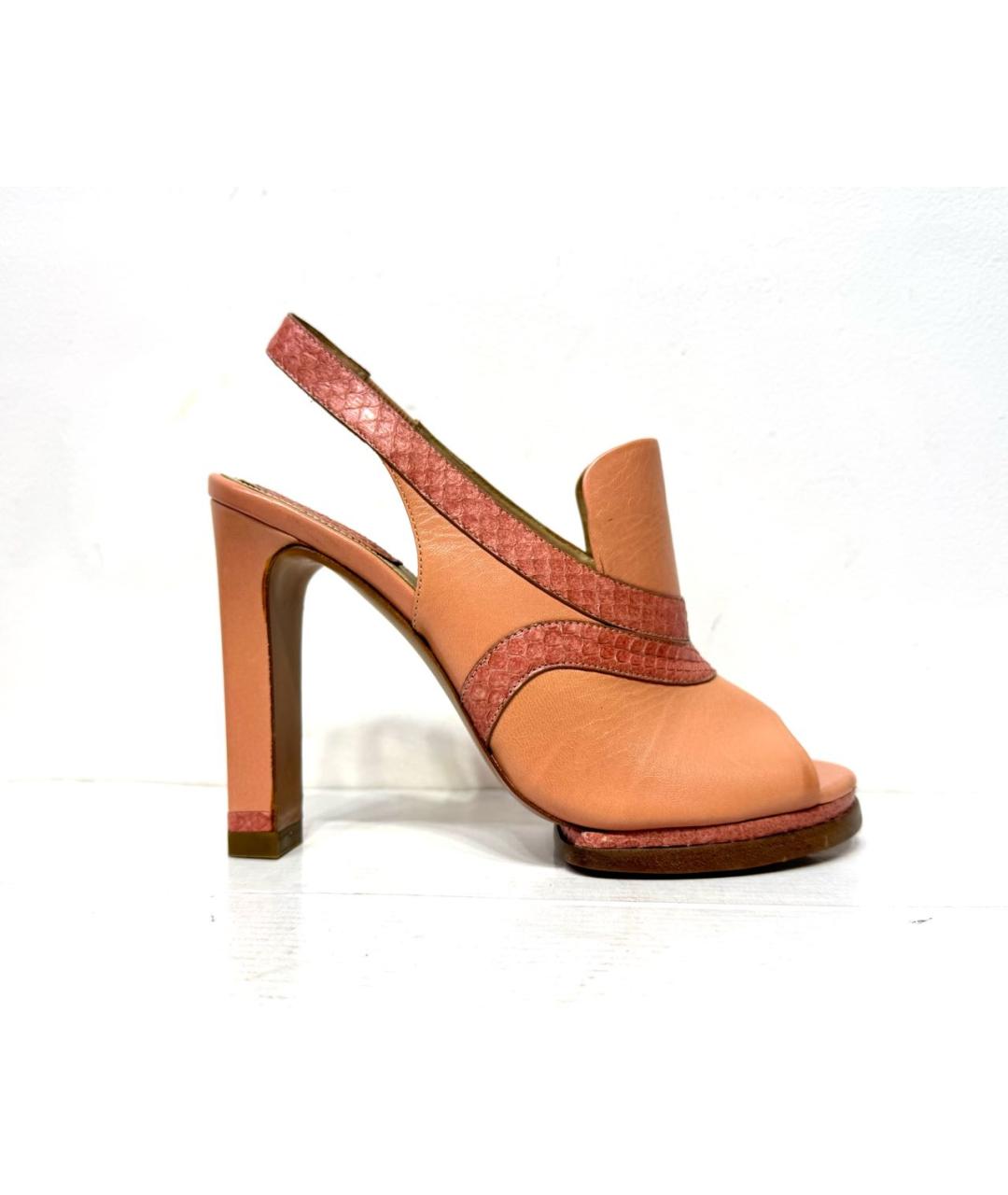 CHLOE Розовые кожаные босоножки, фото 9