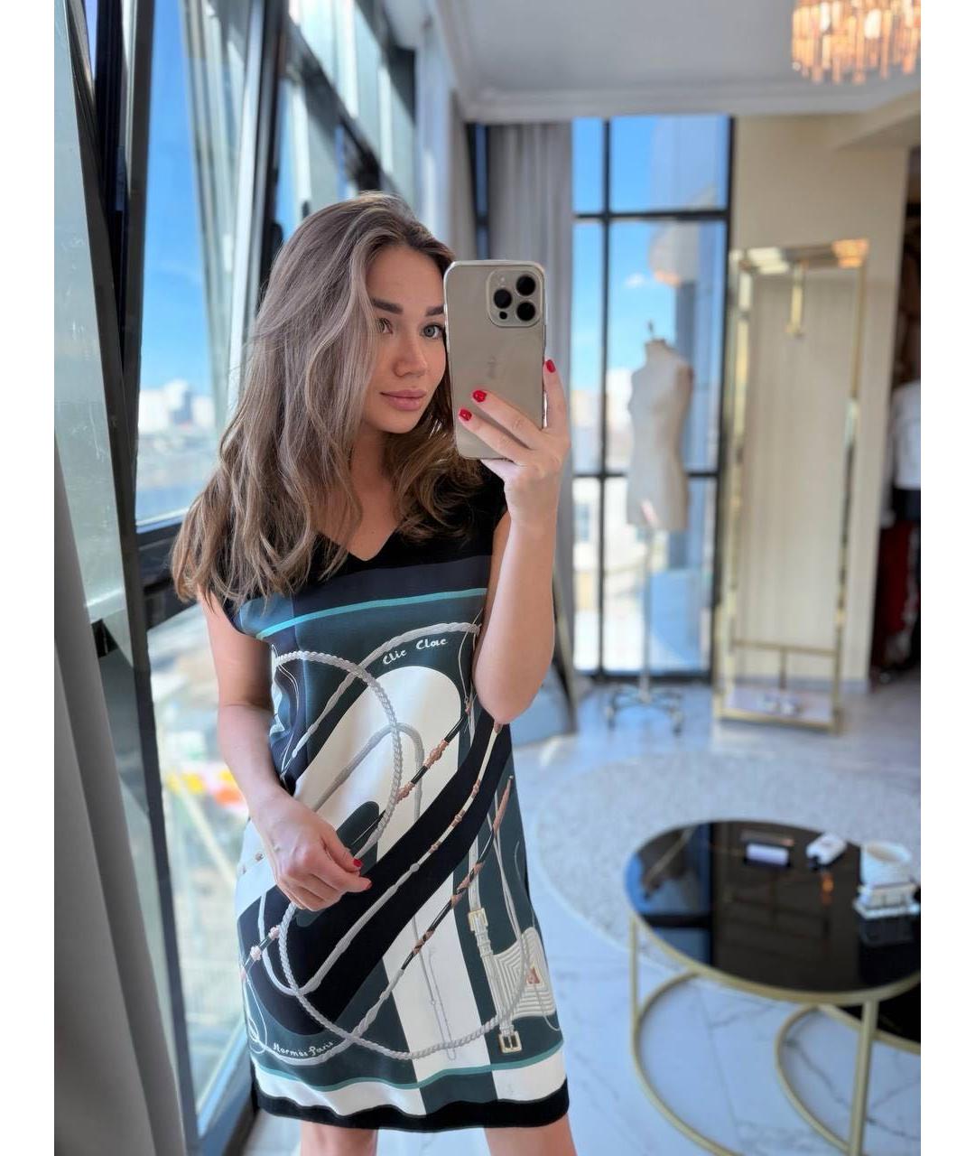 HERMES Черное повседневное платье, фото 7