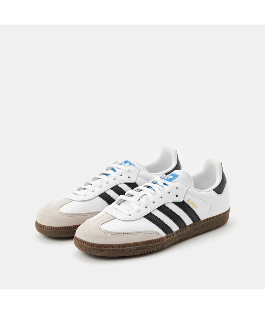 ADIDAS Белые кожаные кроссовки, фото 5