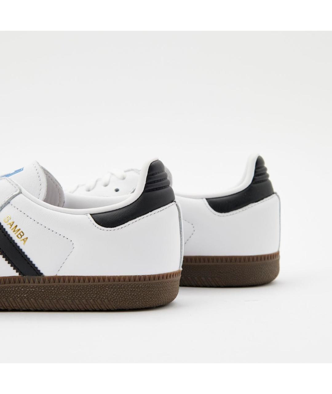 ADIDAS Белые кожаные кроссовки, фото 6