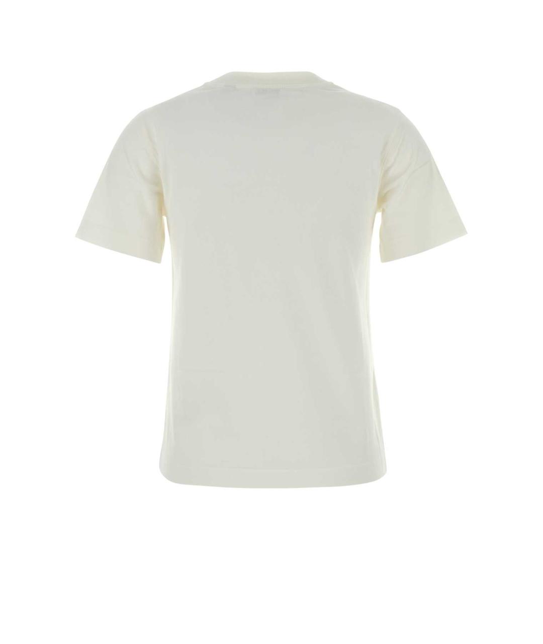 BURBERRY Белая хлопковая футболка, фото 2