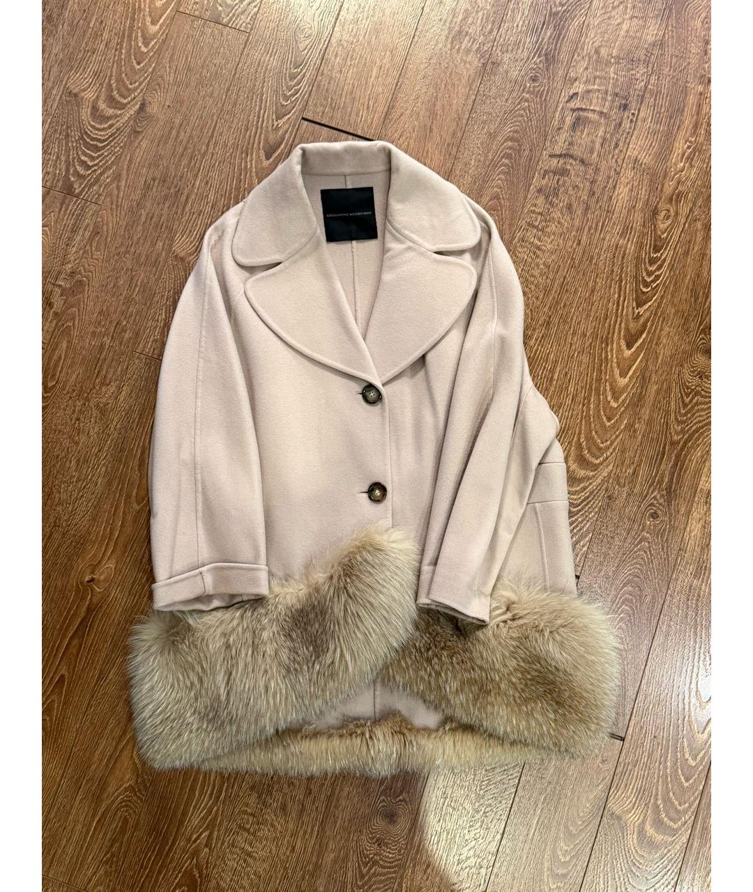 ERMANNO SCERVINO Бежевое шерстяное пальто, фото 8