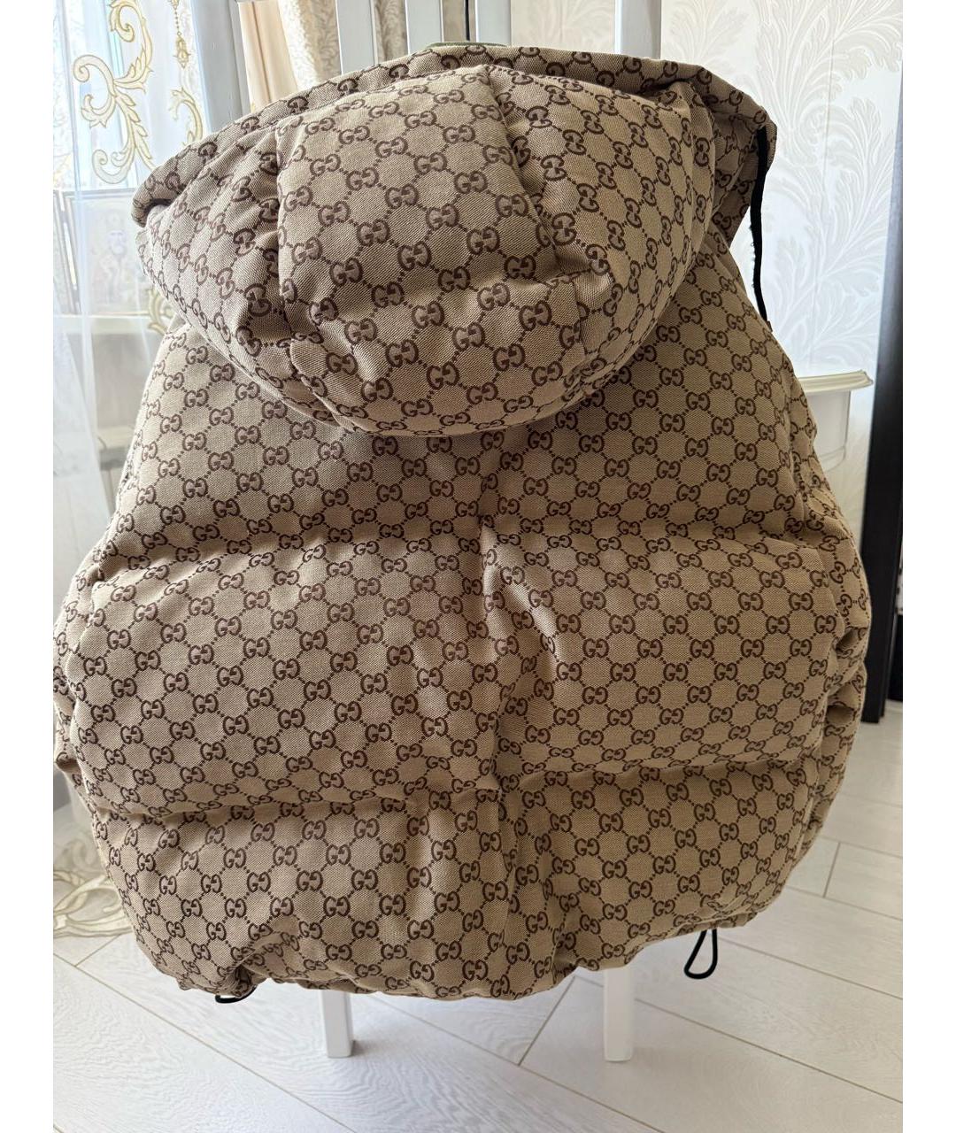 GUCCI Бежевый хлопковый пуховик, фото 3