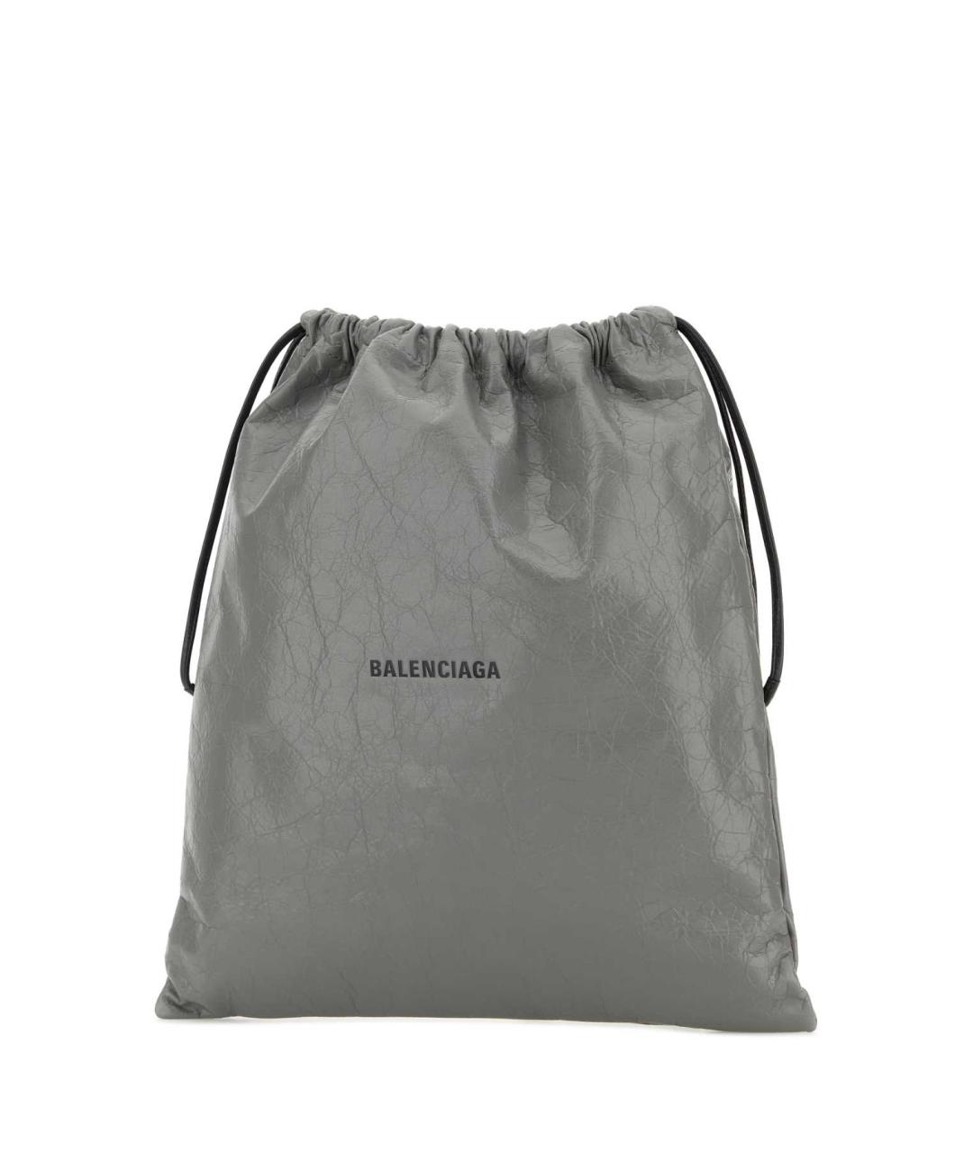 BALENCIAGA Серая кожаная сумка на плечо, фото 2