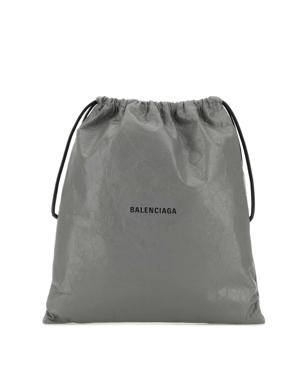 BALENCIAGA Серая кожаная сумка на плечо, фото 1