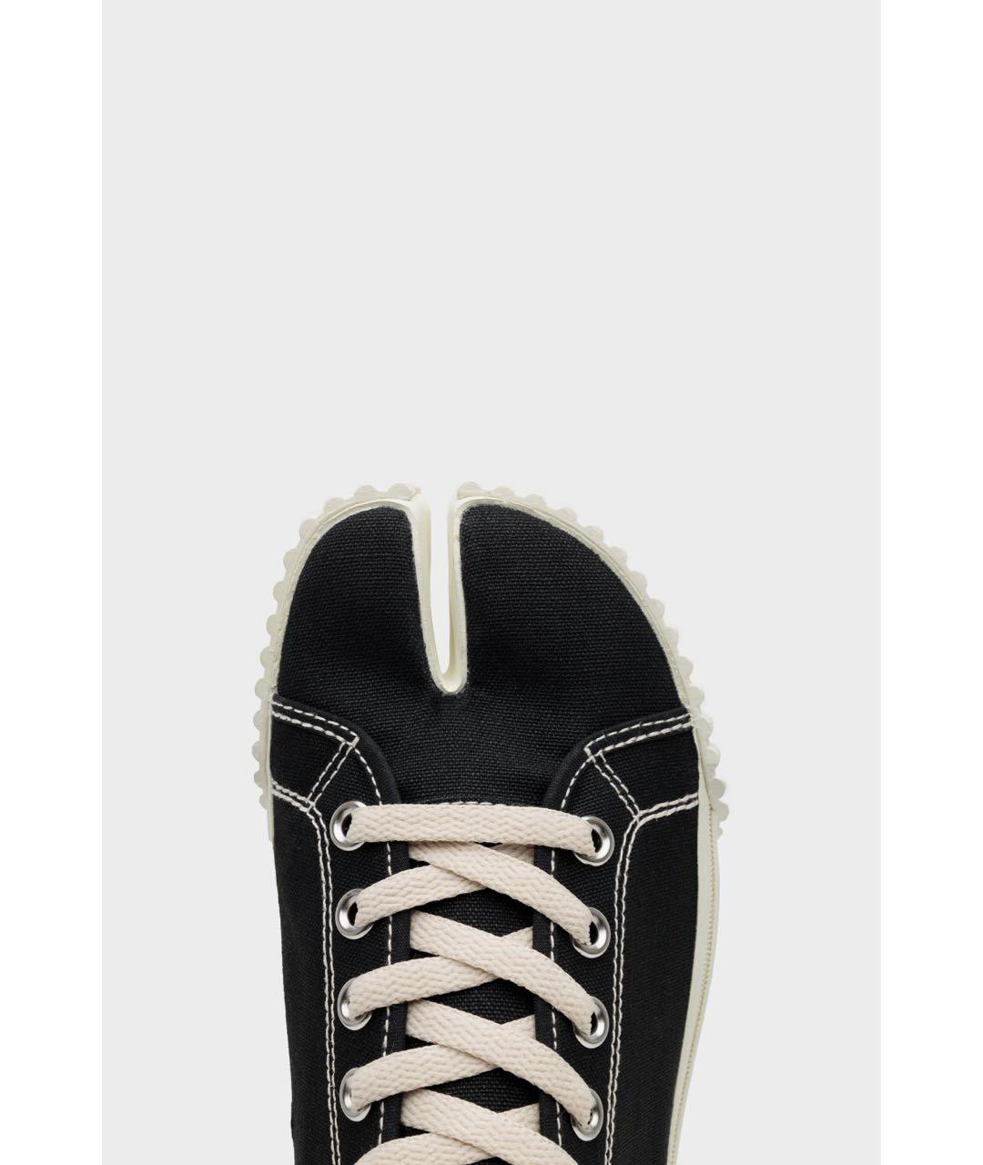 MAISON MARGIELA Черные текстильные кеды, фото 2