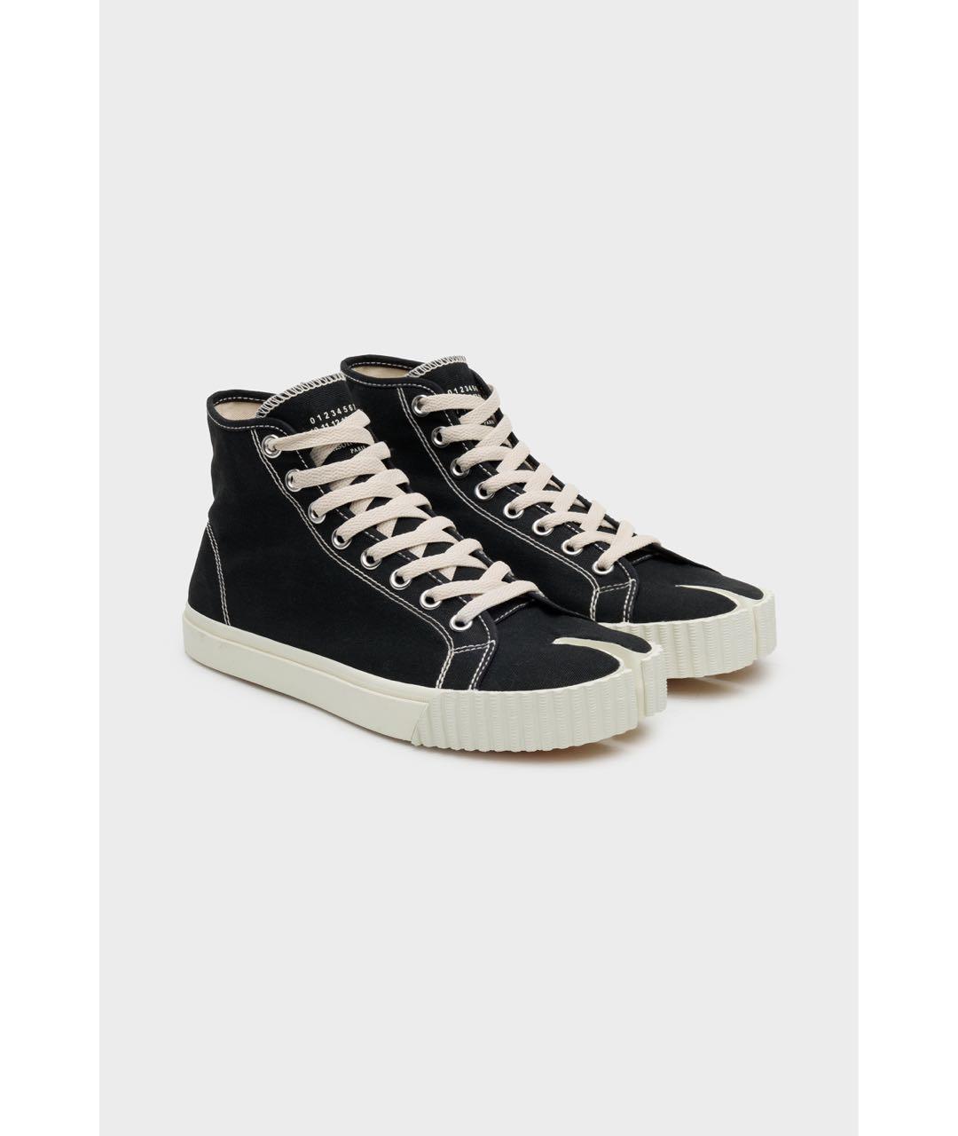 MAISON MARGIELA Черные текстильные кеды, фото 3