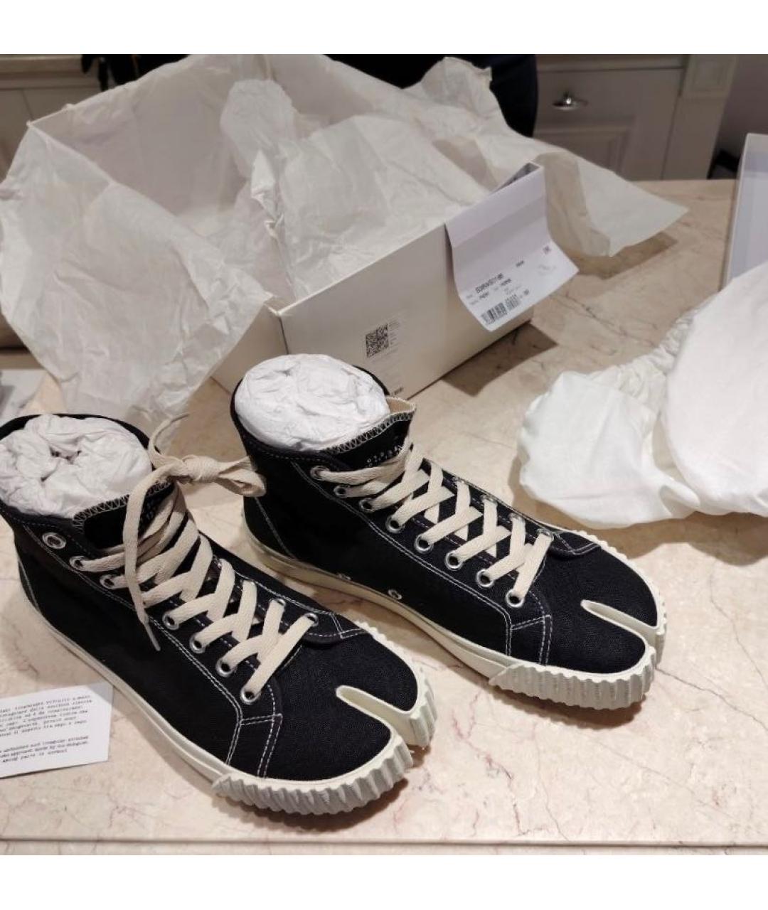 MAISON MARGIELA Черные текстильные кеды, фото 7