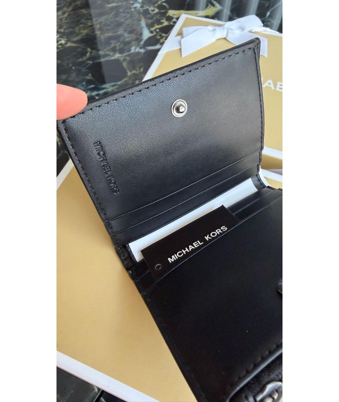 MICHAEL KORS Темно-синий полиуретановый кошелек, фото 6