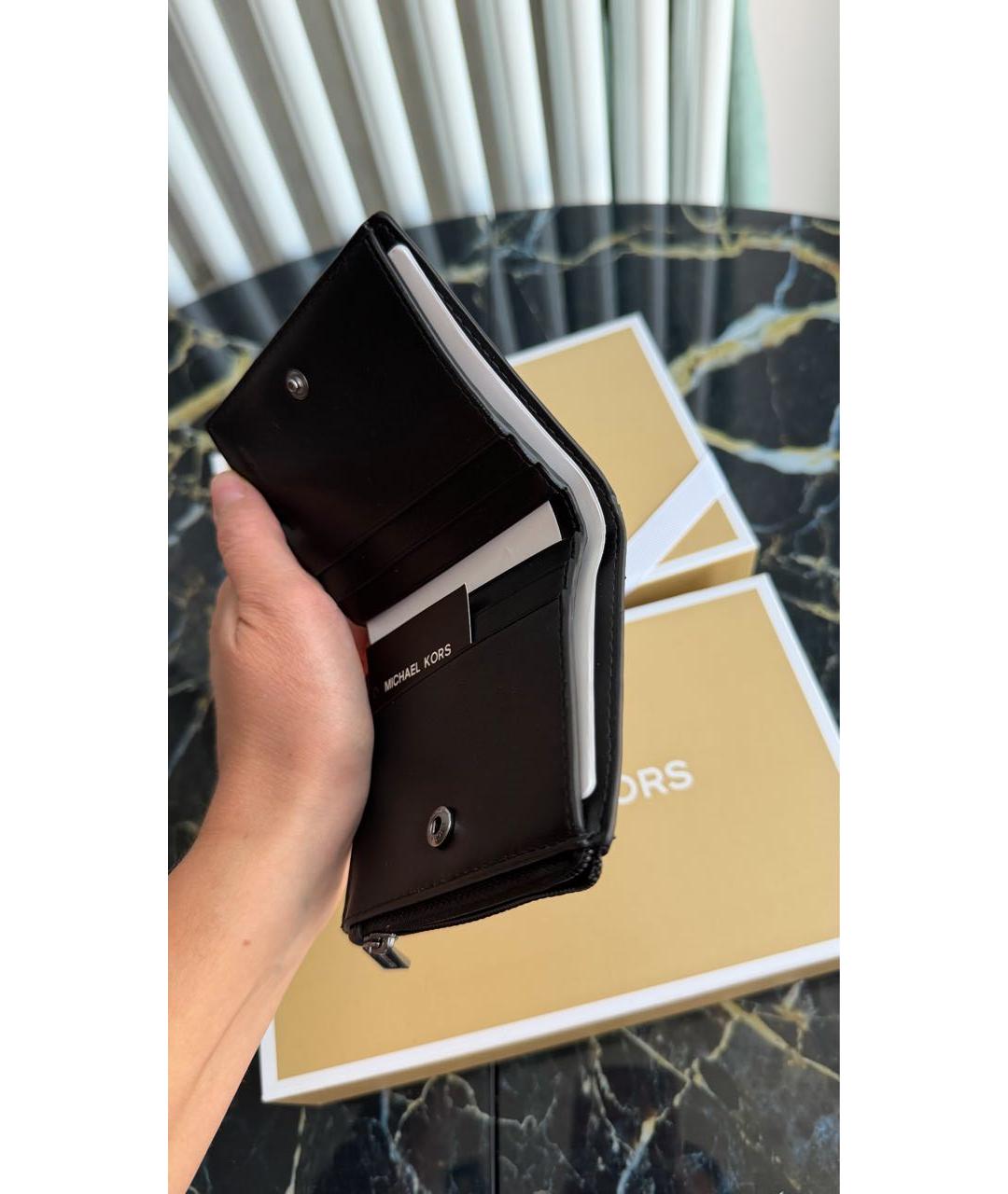 MICHAEL KORS Темно-синий полиуретановый кошелек, фото 5