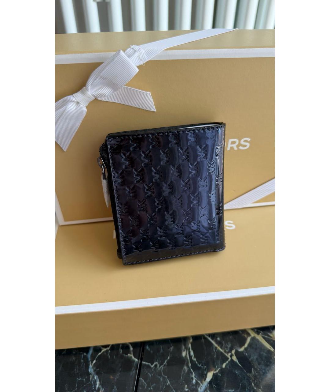 MICHAEL KORS Темно-синий полиуретановый кошелек, фото 3