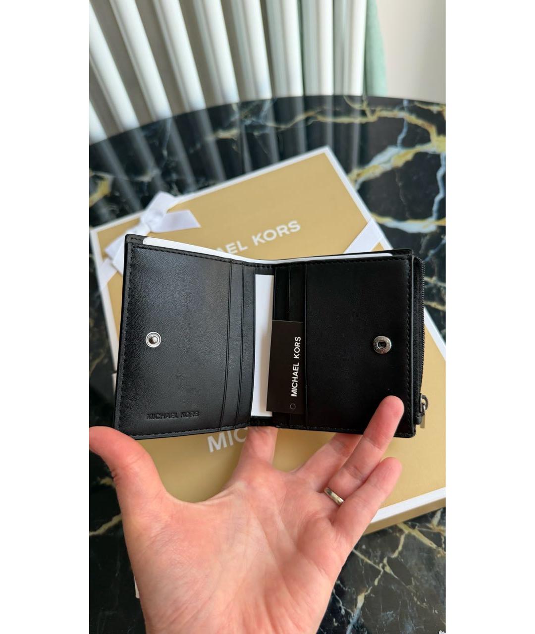 MICHAEL KORS Темно-синий полиуретановый кошелек, фото 4