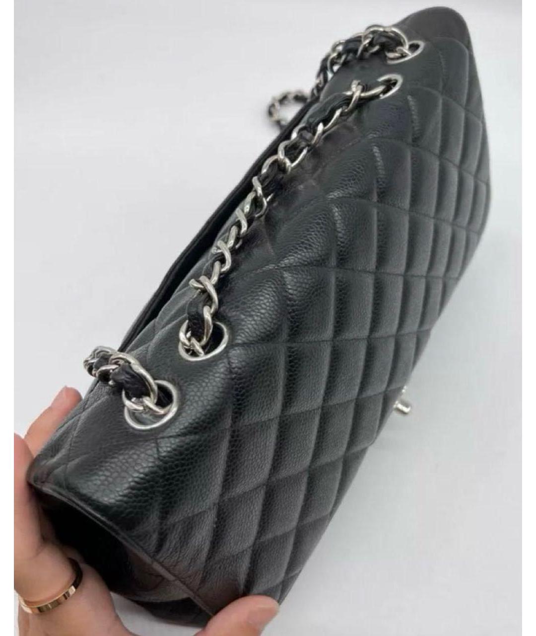 CHANEL Черная кожаная сумка через плечо, фото 3