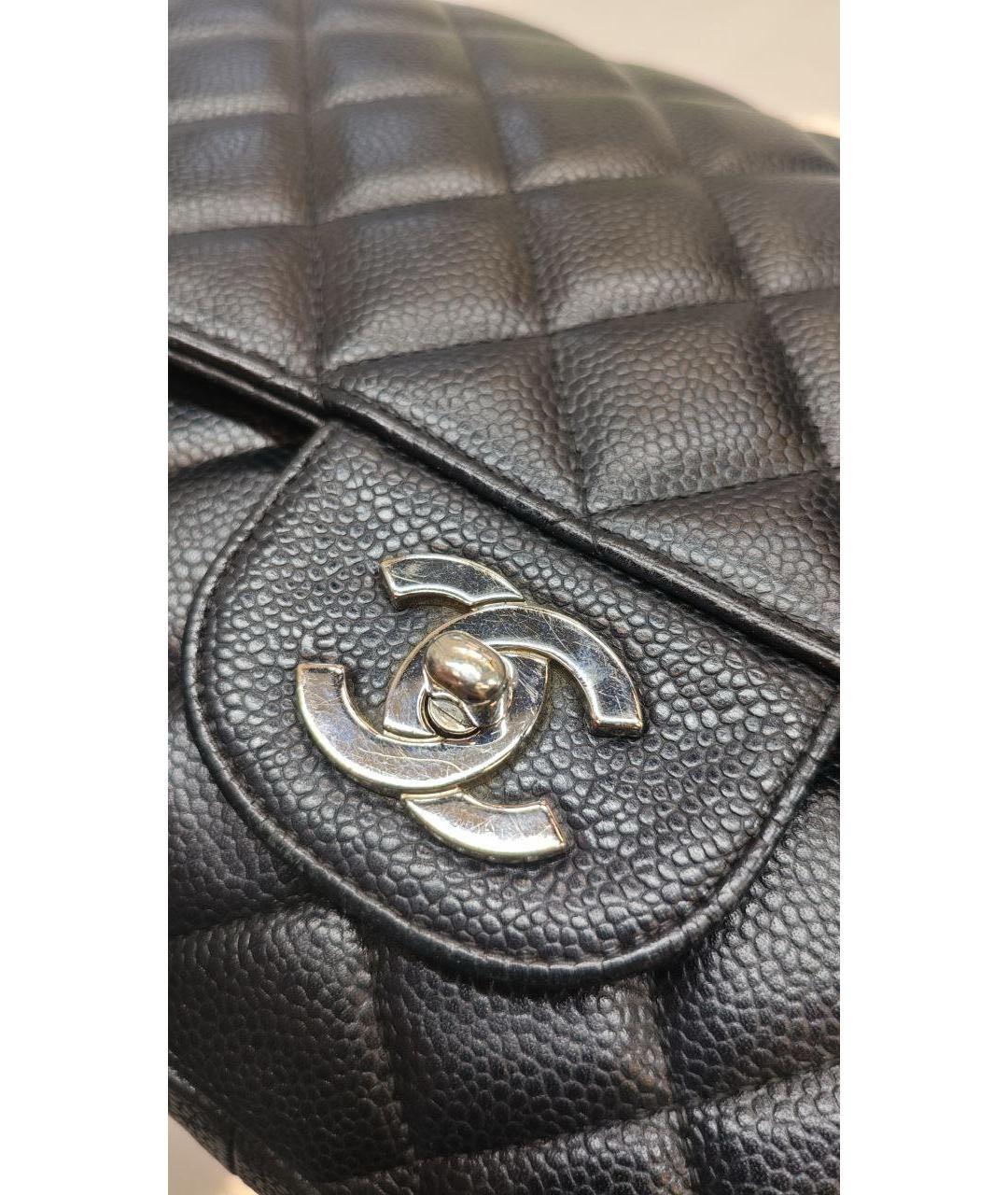 CHANEL Черная кожаная сумка через плечо, фото 8