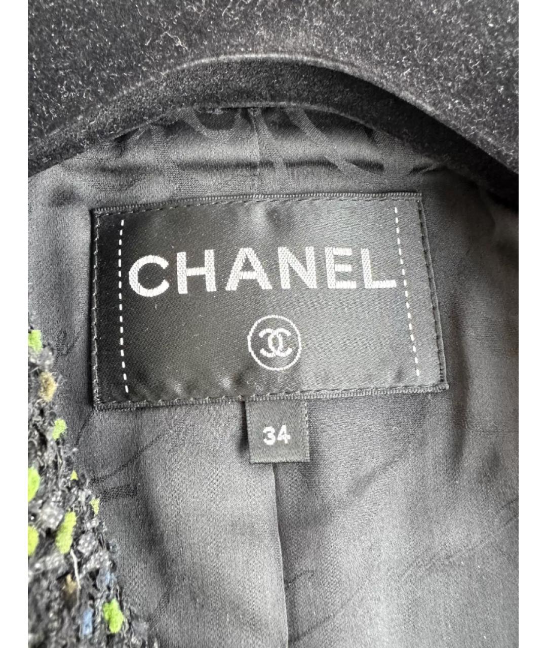 CHANEL Черное полиамидовое пальто, фото 6