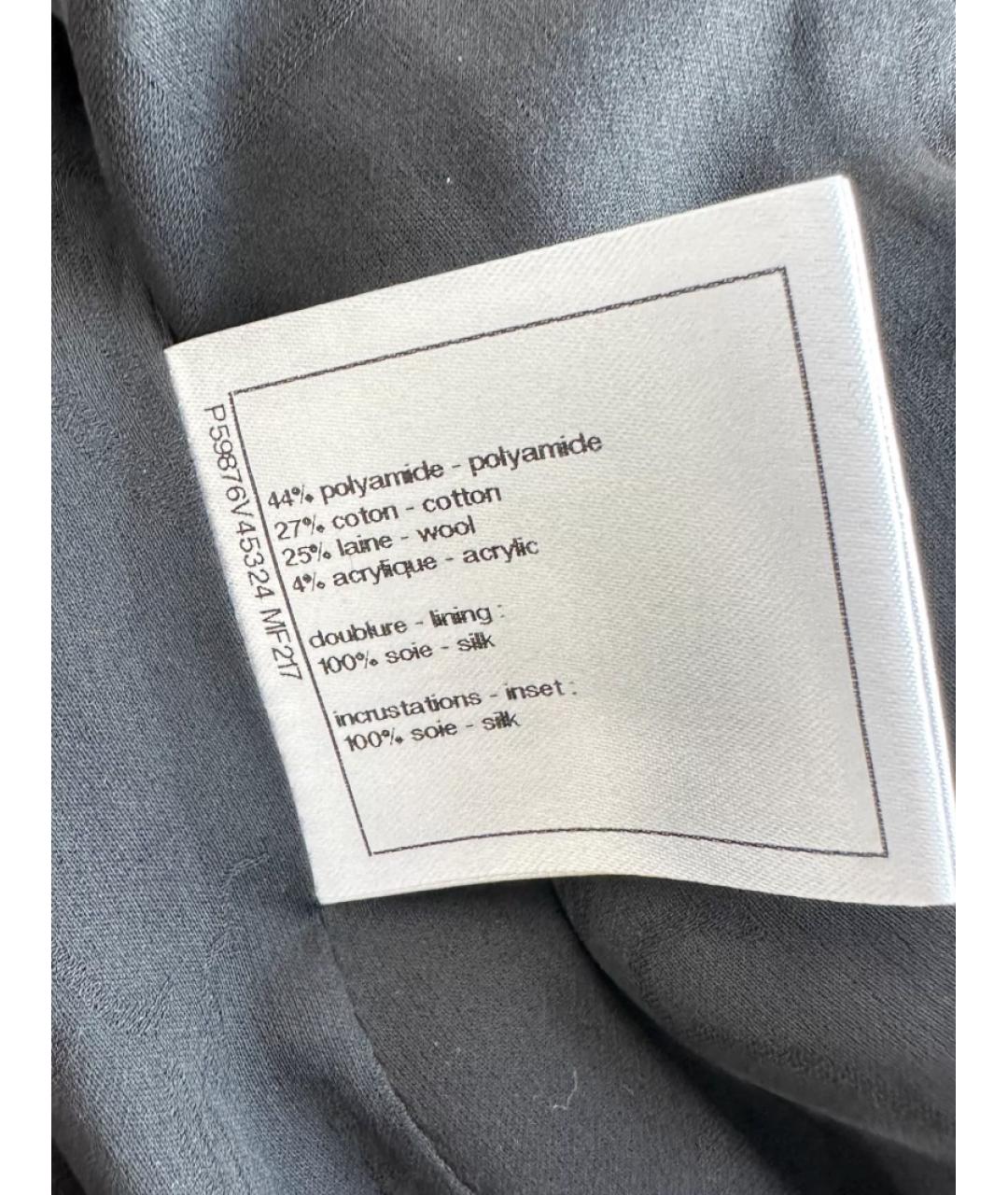 CHANEL Черное полиамидовое пальто, фото 7