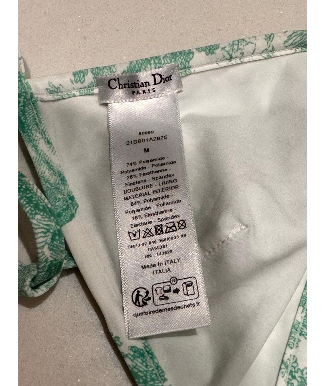 CHRISTIAN DIOR Зеленый купальник, фото 2