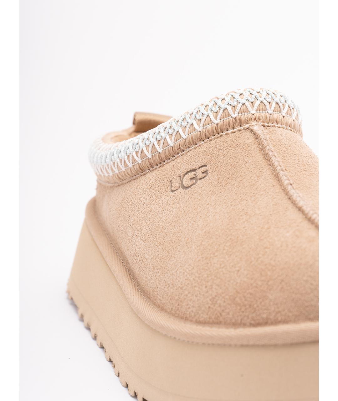 UGG AUSTRALIA Бежевые замшевые мюли, фото 5