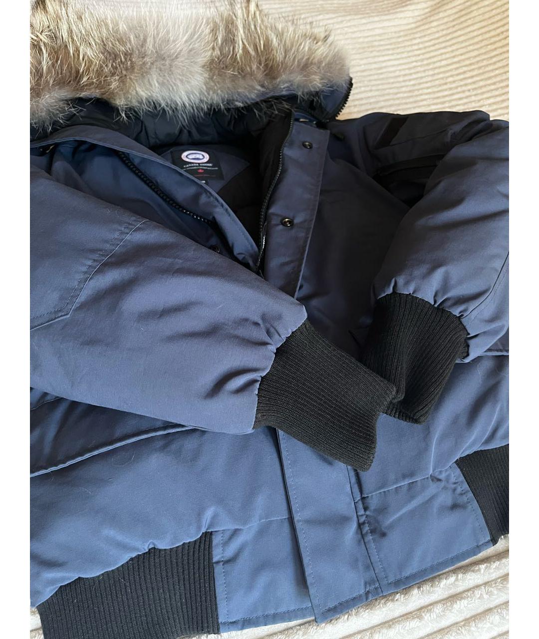 CANADA GOOSE Темно-синий полиэстеровый пуховик, фото 4