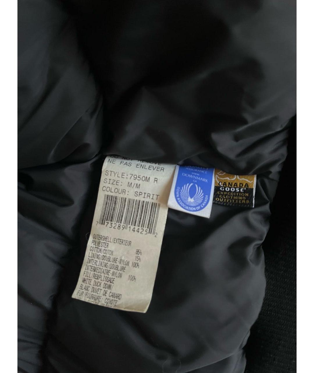 CANADA GOOSE Темно-синий полиэстеровый пуховик, фото 3