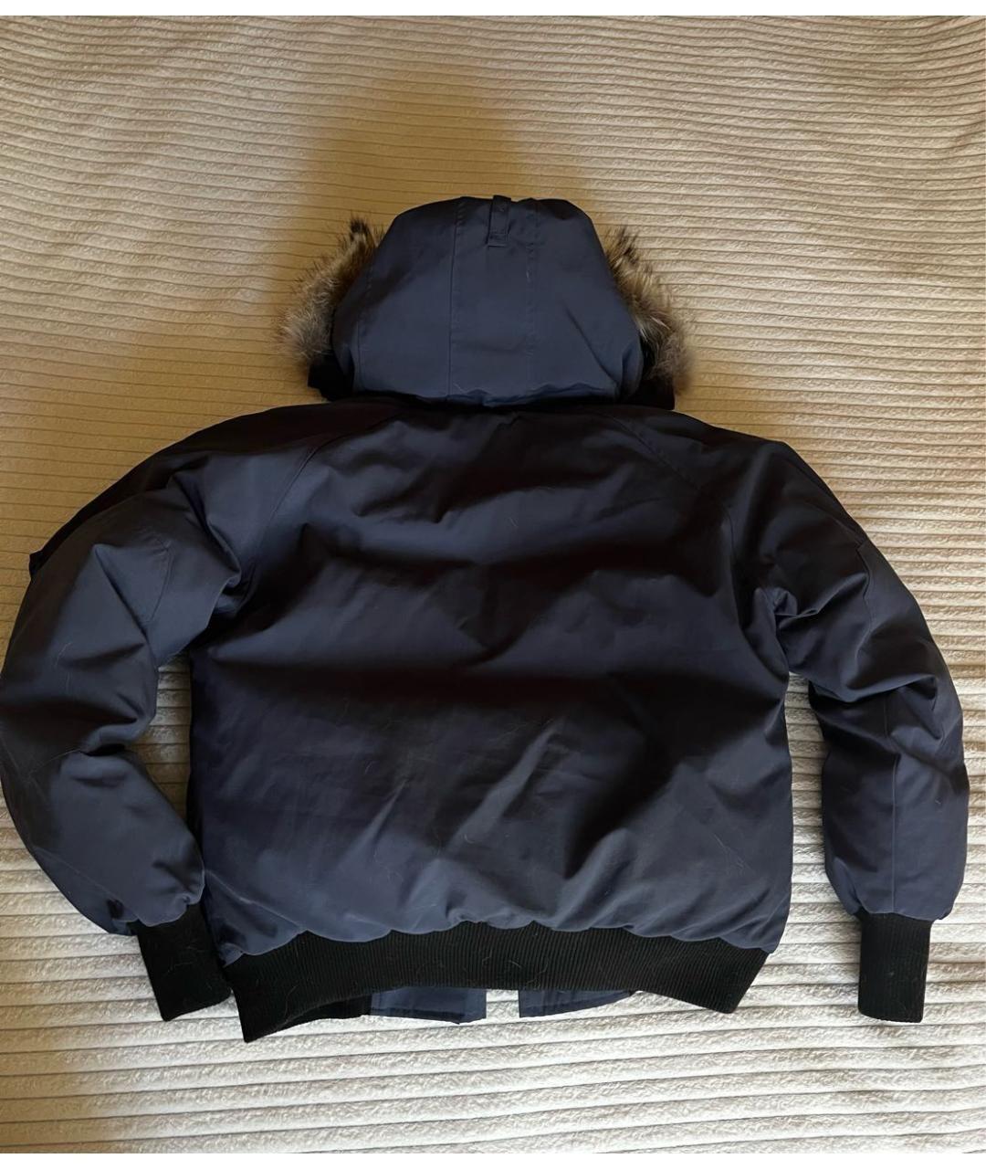 CANADA GOOSE Темно-синий полиэстеровый пуховик, фото 2