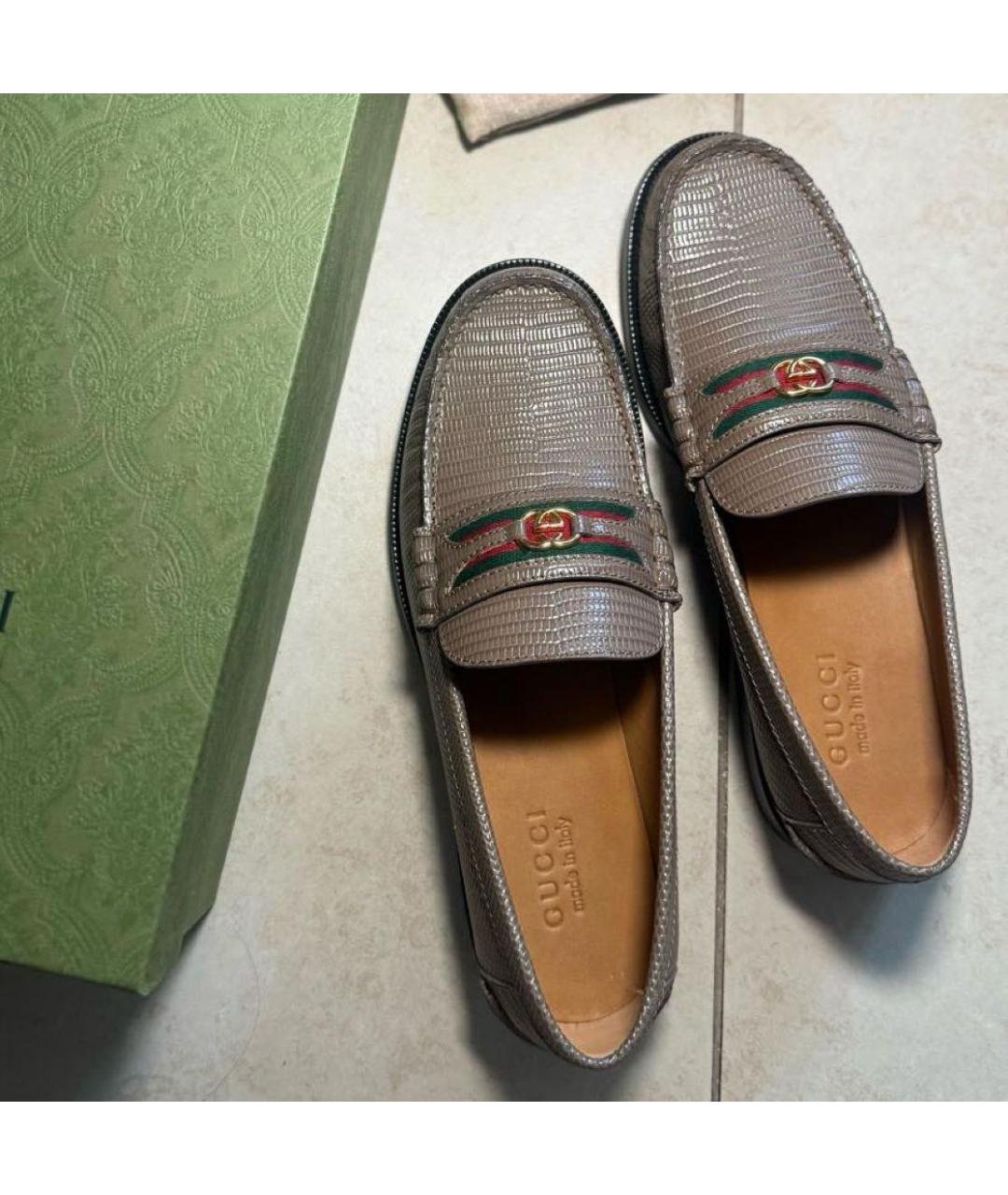 GUCCI Лоферы из экзотической кожи, фото 2