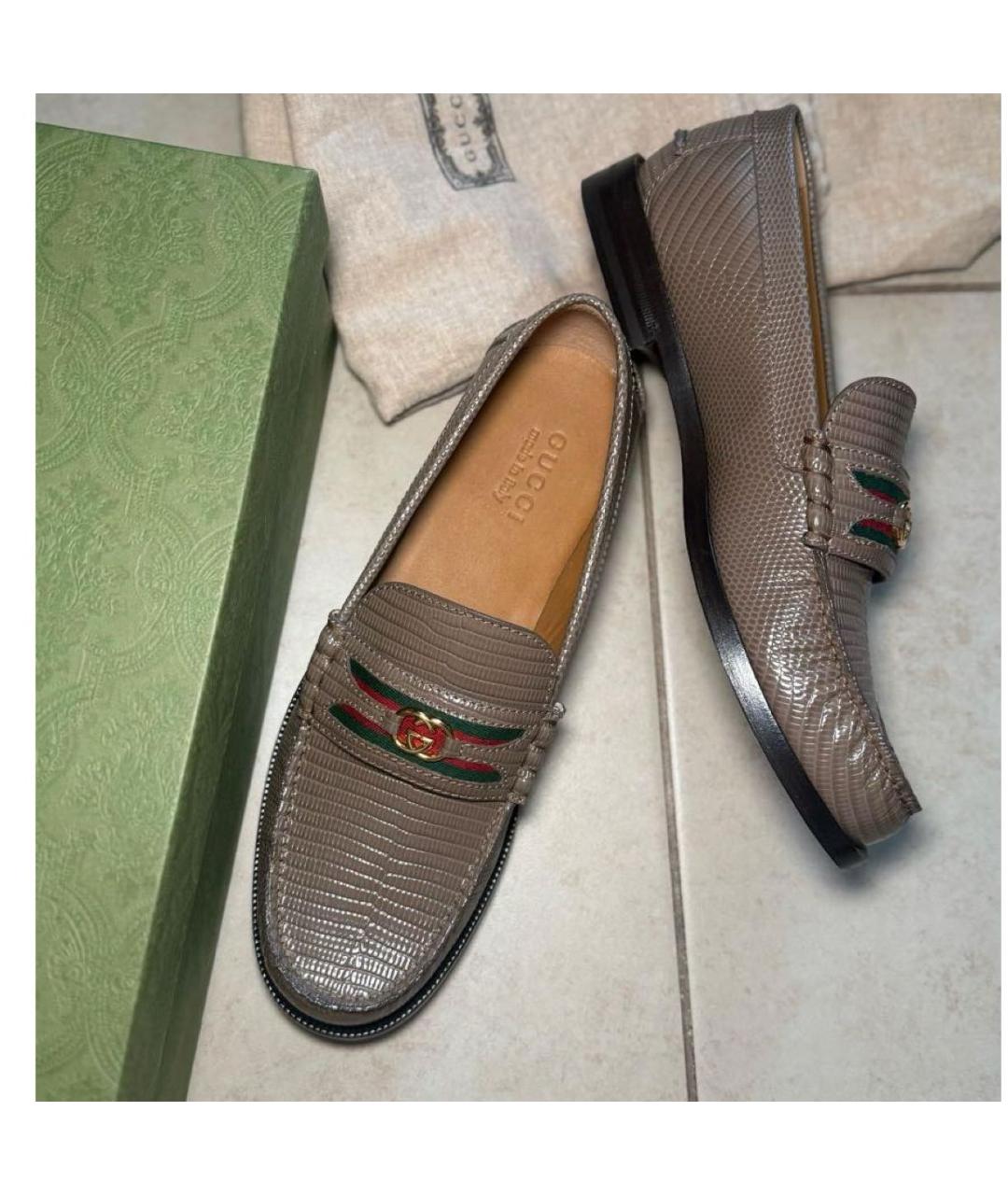 GUCCI Лоферы из экзотической кожи, фото 3