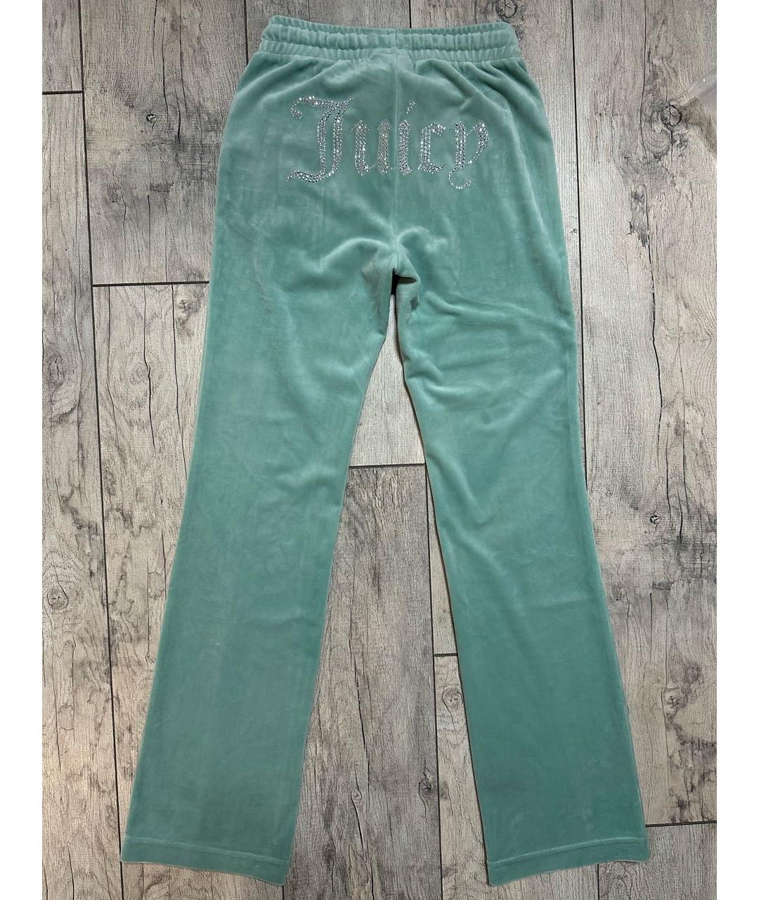 JUICY COUTURE Бирюзовый велюровый костюм с брюками, фото 6