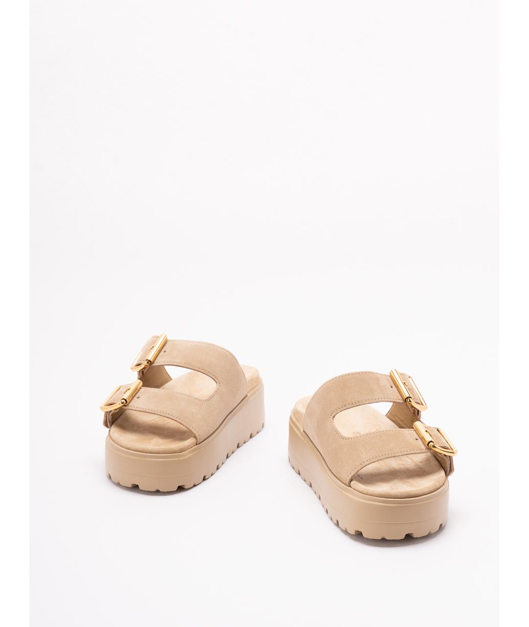 PRADA Бежевые замшевые сабо, фото 2