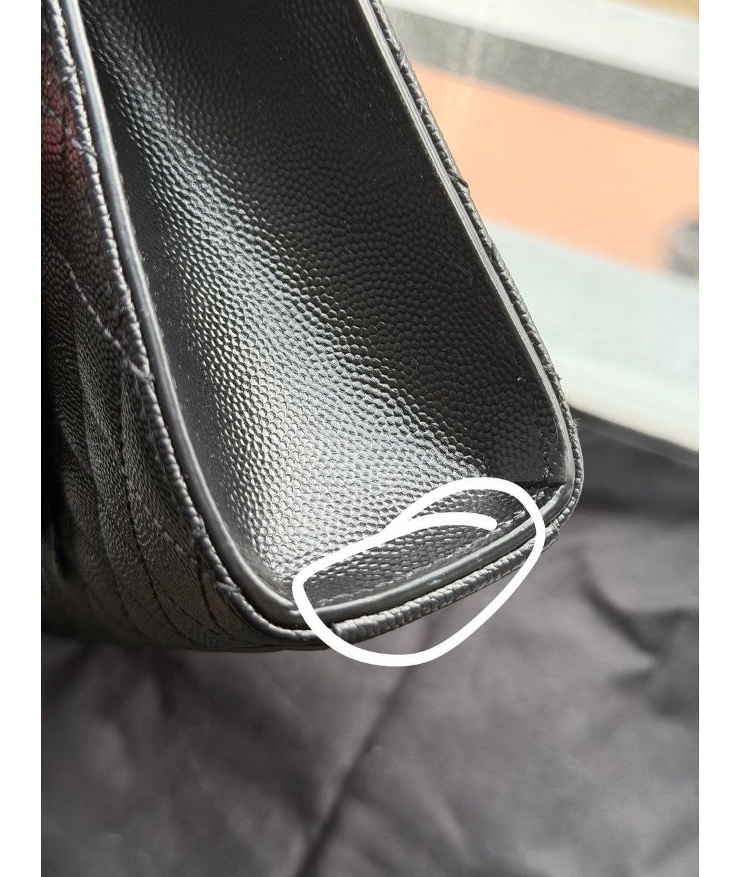 SAINT LAURENT Черная кожаная сумка через плечо, фото 6