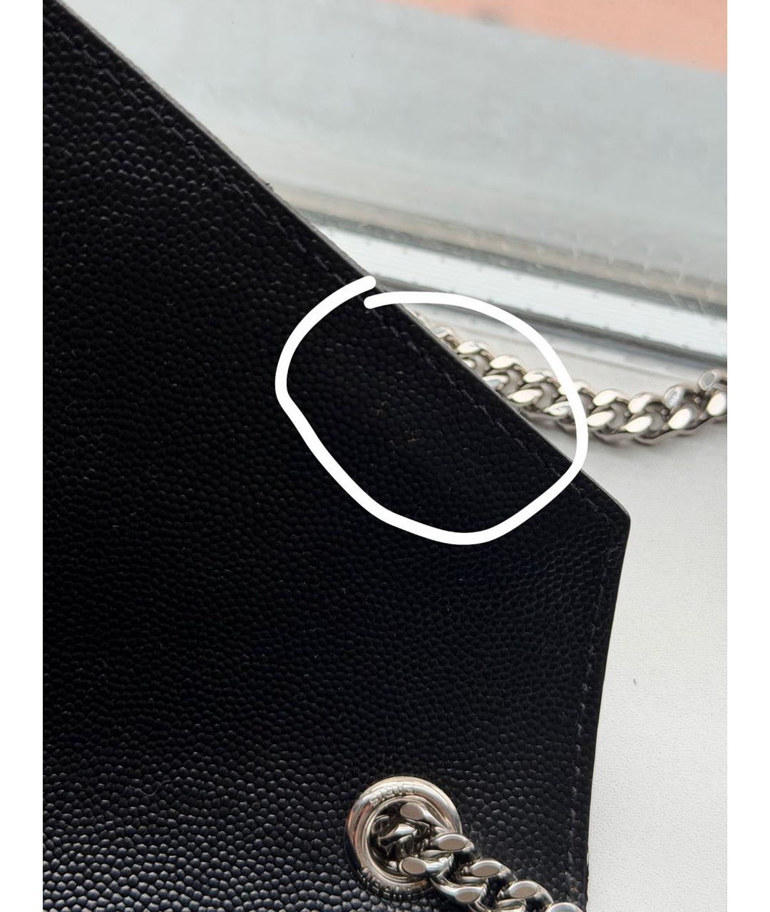SAINT LAURENT Черная кожаная сумка через плечо, фото 7