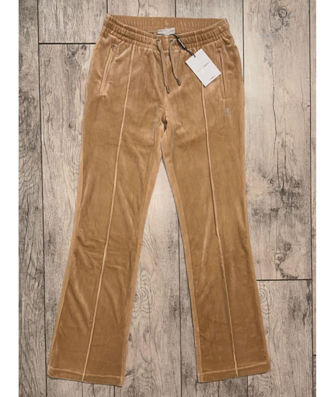 JUICY COUTURE Бежевый велюровый костюм с брюками, фото 5