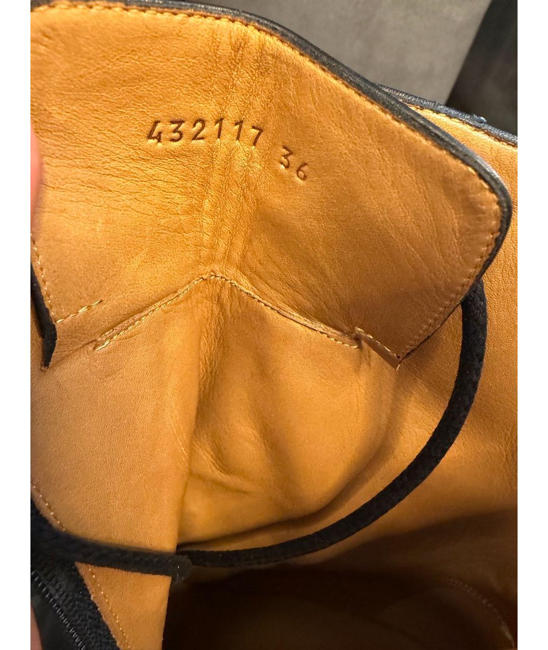 GUCCI Черные кожаные ботинки, фото 8