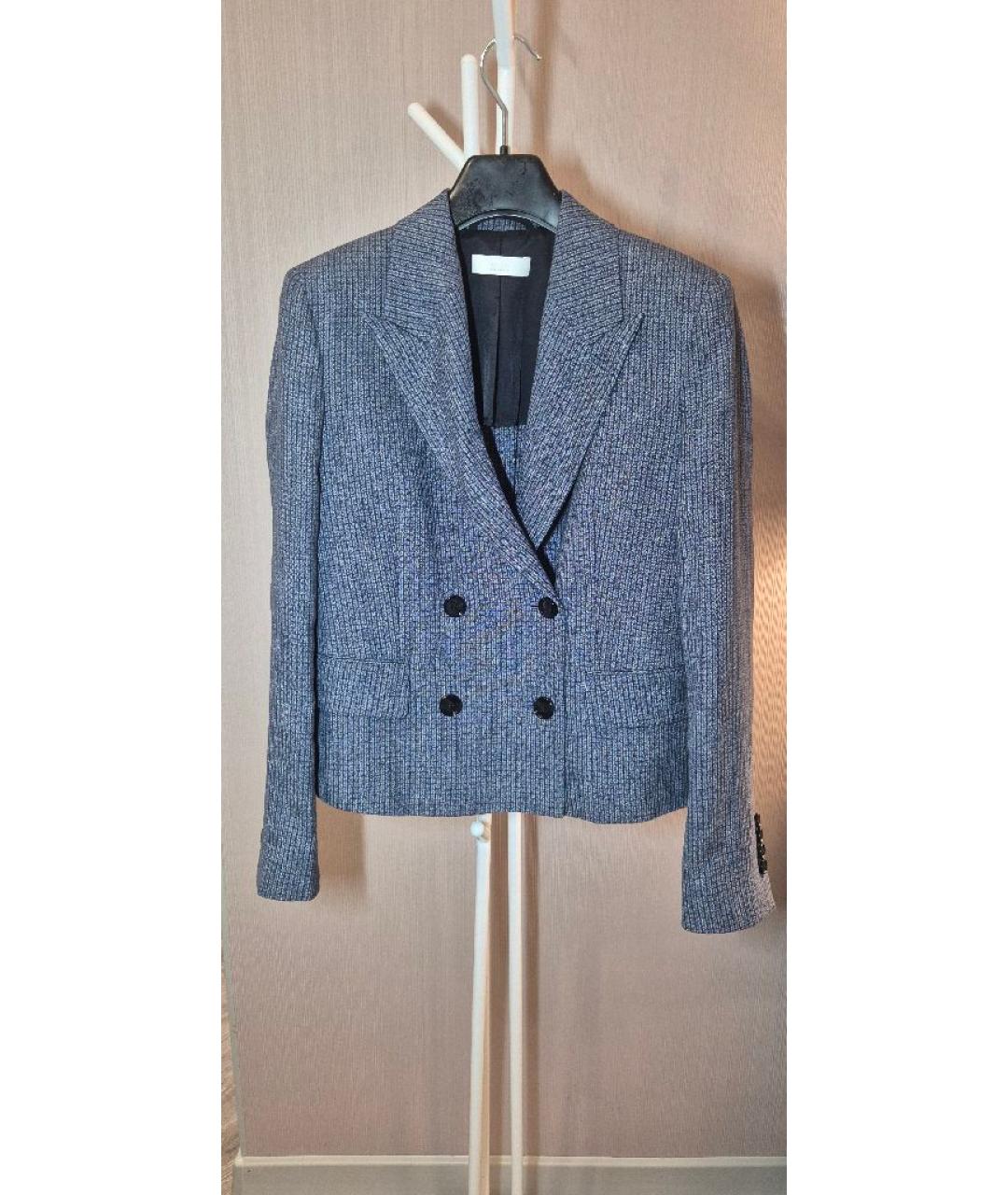 HUGO BOSS Темно-синий льняной жакет/пиджак, фото 3