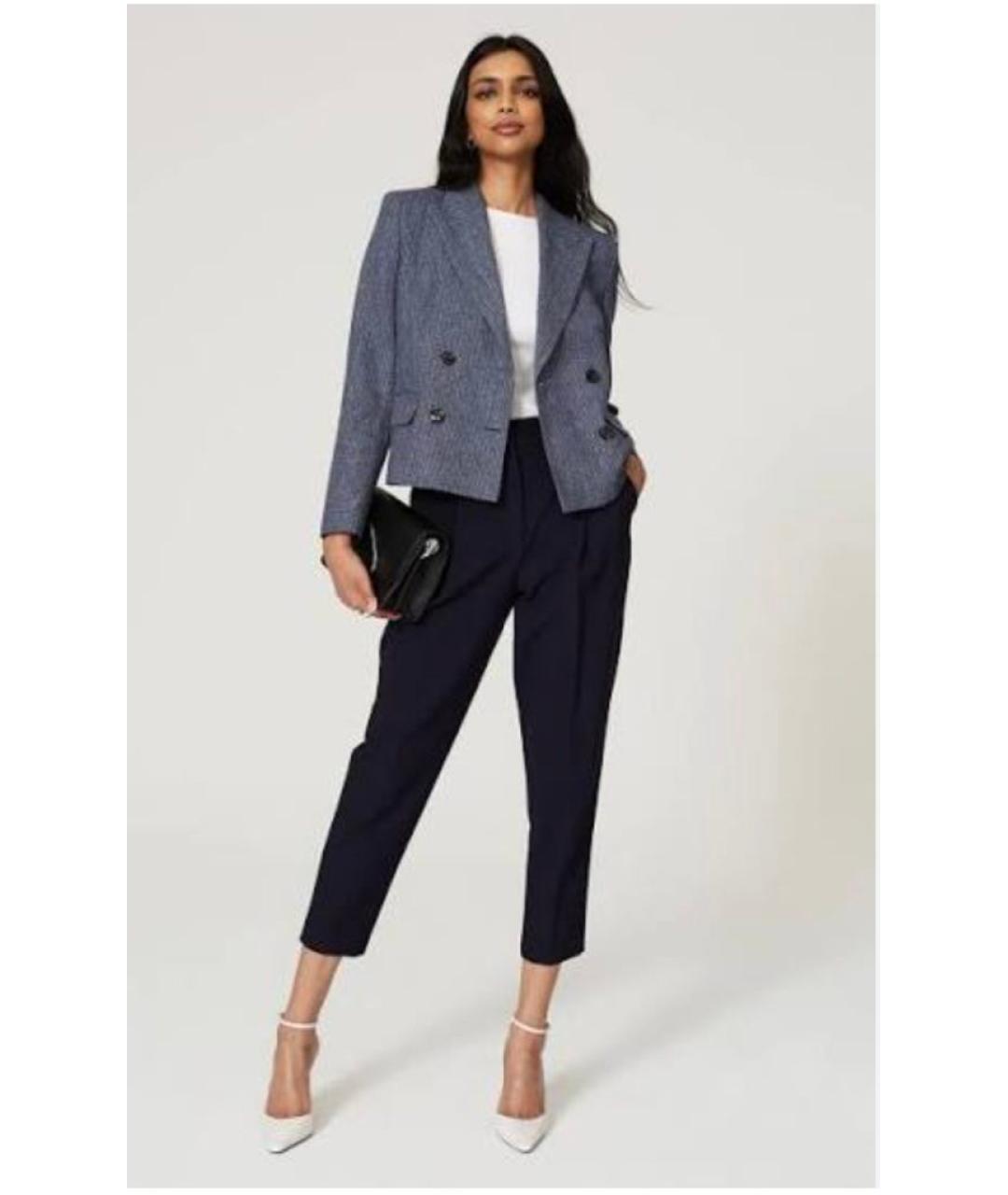 HUGO BOSS Темно-синий льняной жакет/пиджак, фото 4